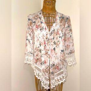 Adiva sheer flowy cardigan